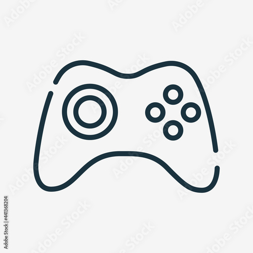 Gamepad for Video game Line icon. Wireless Game Controller or Joystick Linear Icon. Console Symbol. Editable stroke. Vector illustration