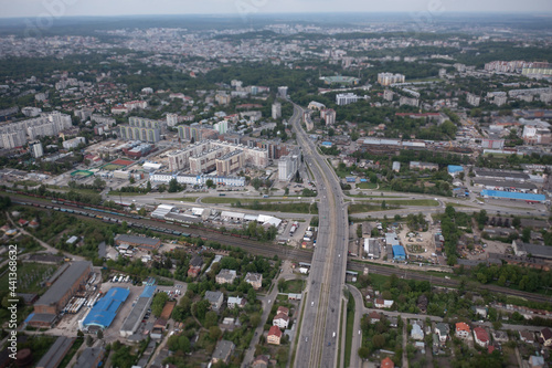  view on road from drone
