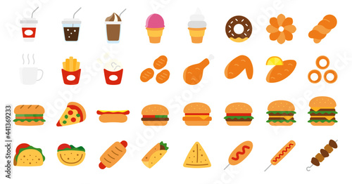 Fast Food Icon Set