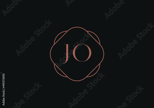 Initial letters JO logo design template