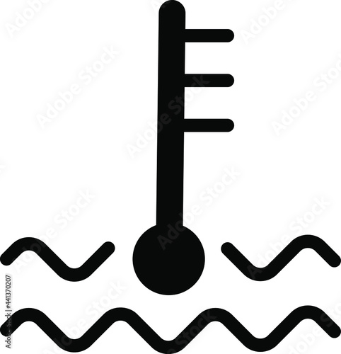 engine temperature. Thermometer sign icon symbol vector illustration