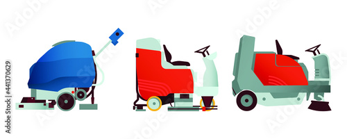 Set of Various Type of Cleaning Equipment. Modern Flat Style Vector Illustration. Cleaning tools.
