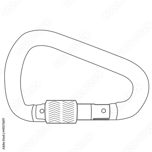 カラビナの線画