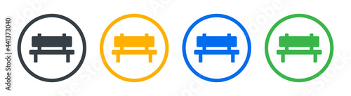 Bench icon vector. Wooden bench icon from furniture and household collection isolated on white background. Vector illustration