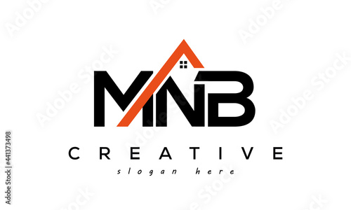 initial MNB letters real estate construction logo vector	 photo