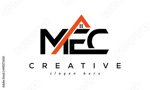 initial MEC letters real estate construction logo vector	