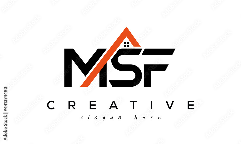 initial MSF letters real estate construction logo vector Stock Vector