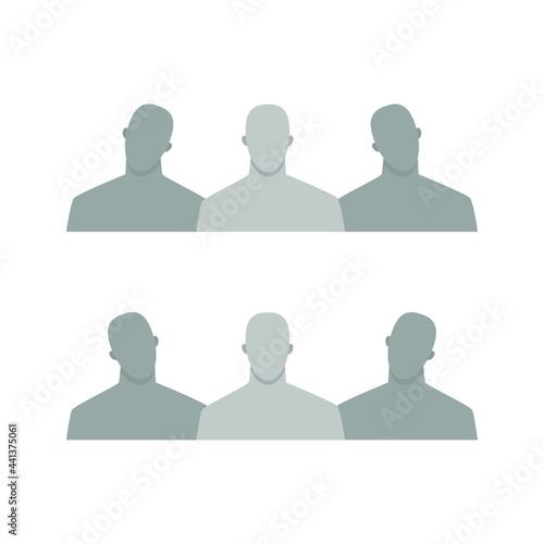 People icon set.Flat design.Vector icon isolated on white background.Vector illustrator.