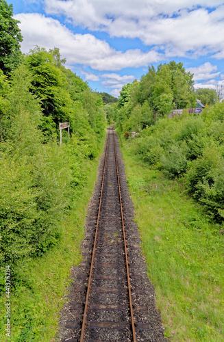 Railway tracks - summer landscape - Beamish Village
