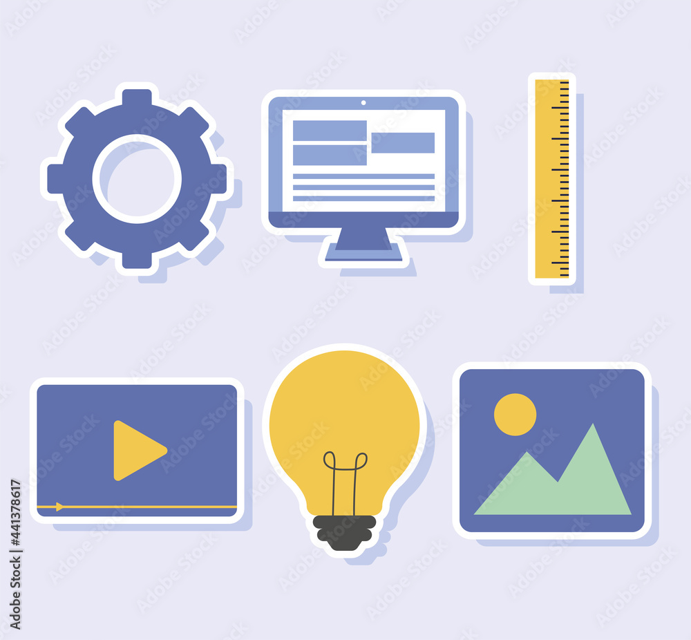 six web design icons six web design icons