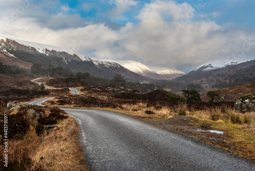 Typical Scottish panorama view, mountains, Highlands, Scotland