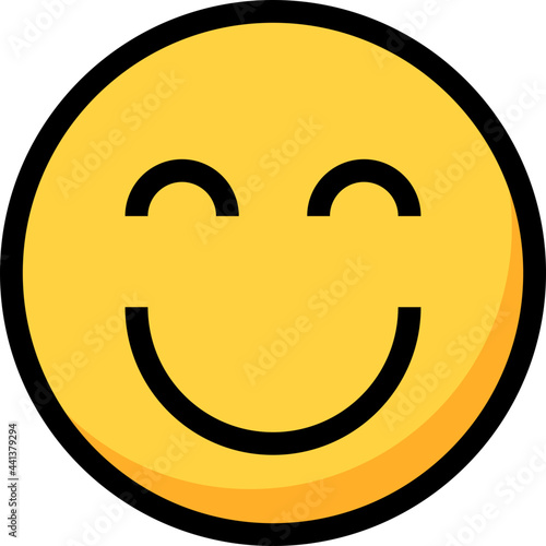 happy color outline icon