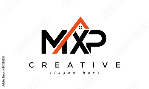 initial MXP letters real estate construction logo vector	 photo