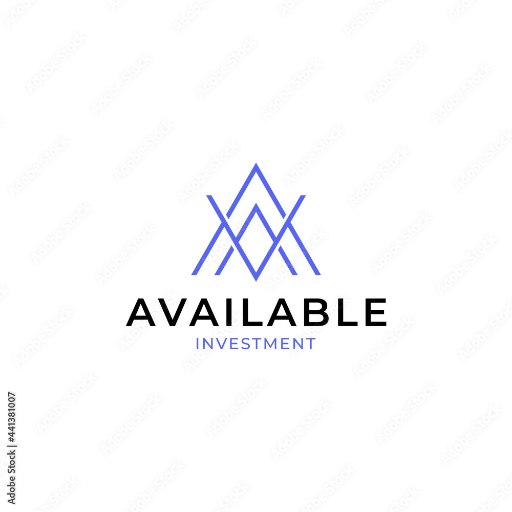 letter AV logo vector icon illustration modern style for your business letter AV logo vector icon illustration modern style for your business