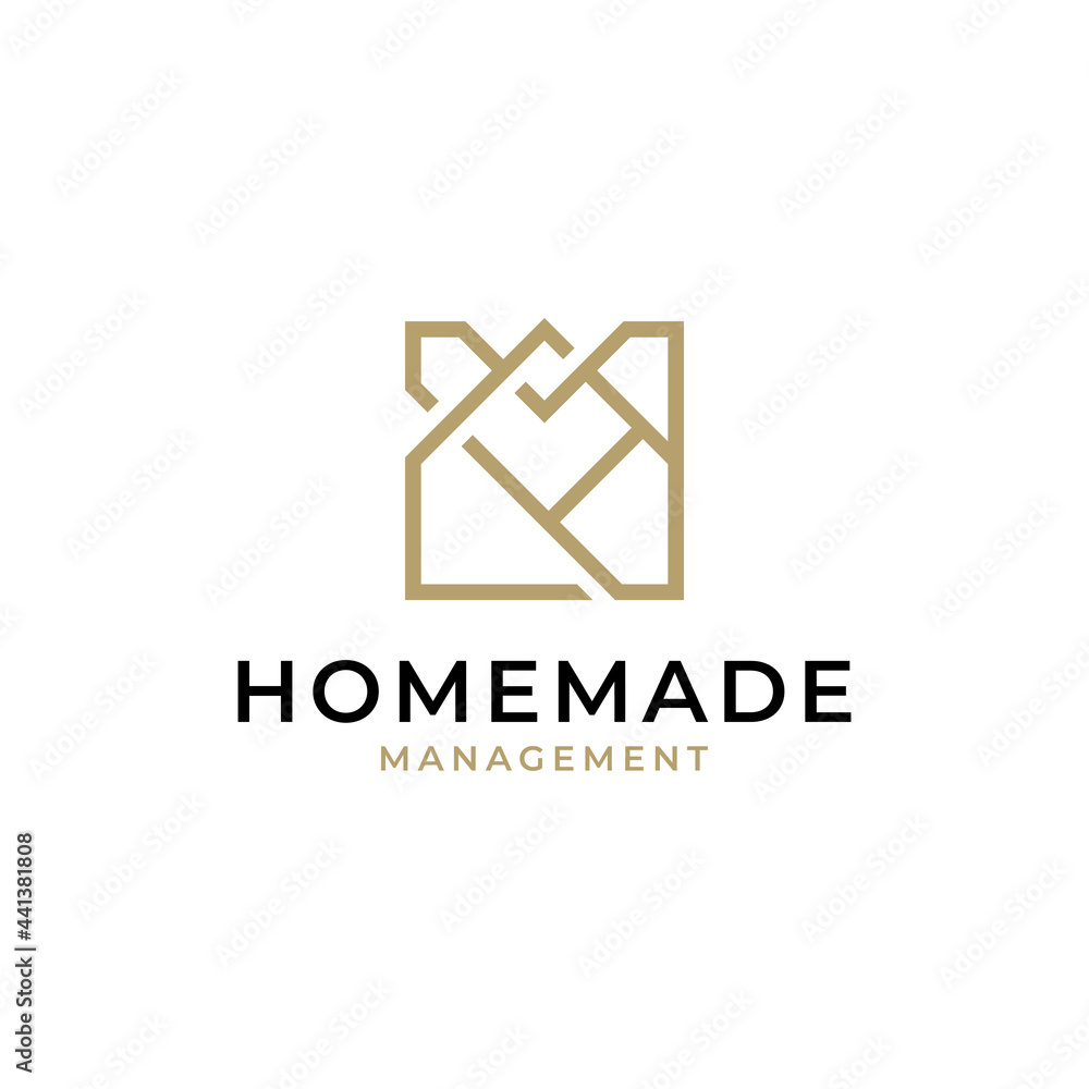 Home line logo vector icon illustration modern style for your business Home line logo vector icon illustration modern style for your business