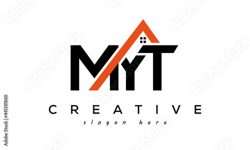 initial MYT letters real estate construction logo vector	 photo