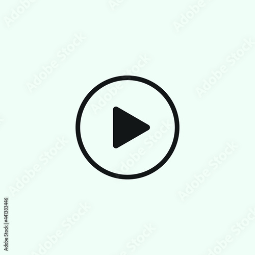 Play button icon in trendy flat style isolated on grey background. Play symbol for your web site design, logo, app, UI. Vector illustration Free Download Play button icon in trendy flat style isolated on grey background. Play symbol for your web site design, logo, app, UI. Vector illustration - GFXLoad