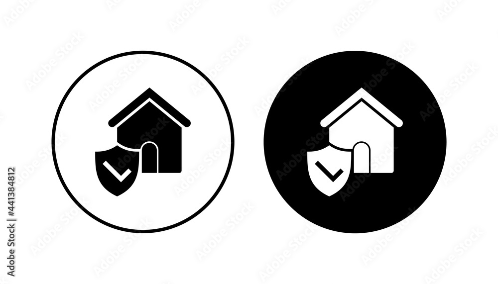 House insurance icon set. house protection icon. House insurance icon set. house protection icon.