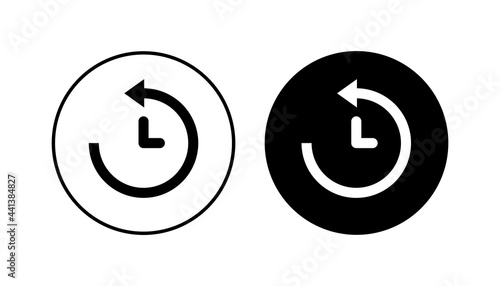 History icon set. recent event history