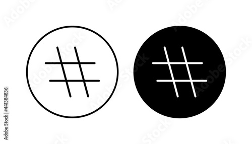 Hashtag icon set. hashtag symbol