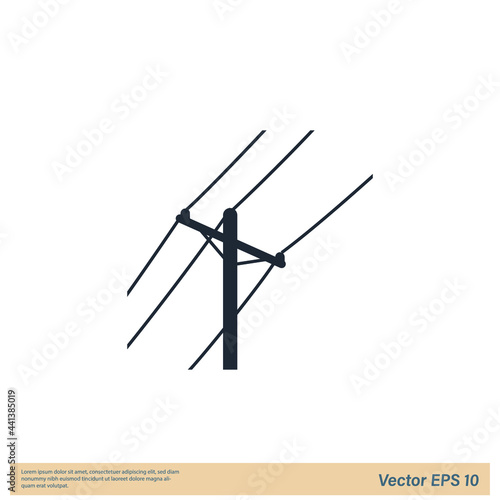 power pole icon vector illustration