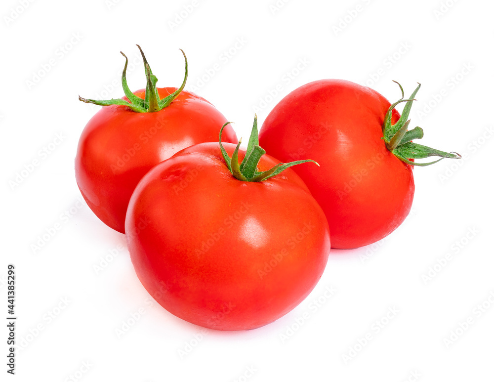 Tomato isolated on white background.	