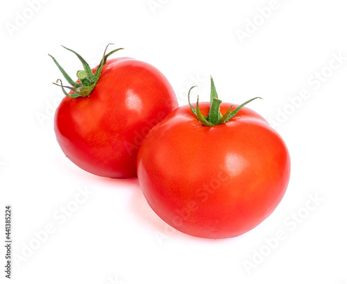 Tomato isolated on white background.	
