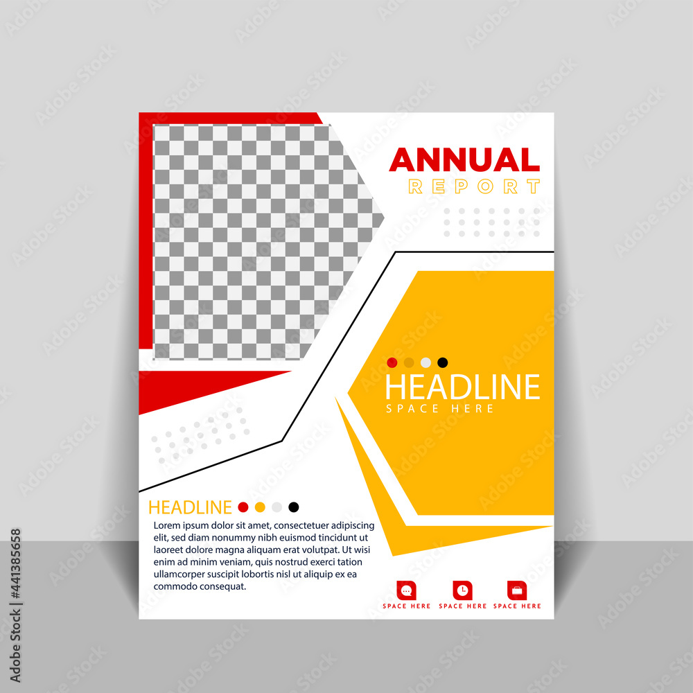 Cover designs for annual reports and business catalogs