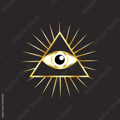Evil eye pastel isolated. Magic, witchcraft, occult symbol. Hamsa eye, karma, magic eye, decorative element. Brown