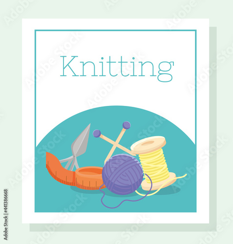 knitting needles poster