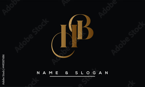 HB,  BH,  H,  B  Abstract Letters Logo Monogram