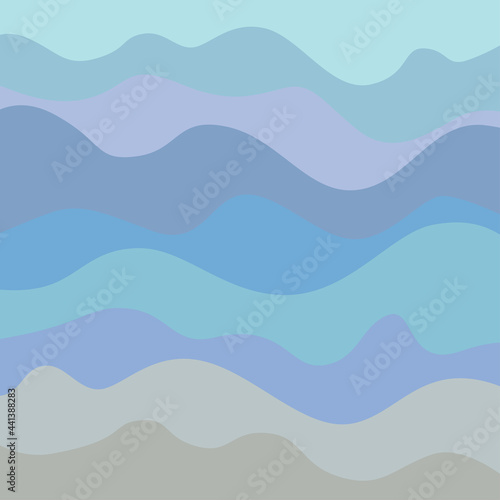 Abstract geometric wallpaper of the surface. Cute background. Cold colors. Pattern with lines and waves. Multicolored texture. Decorative art style. Dinamic texture. Doodle for design