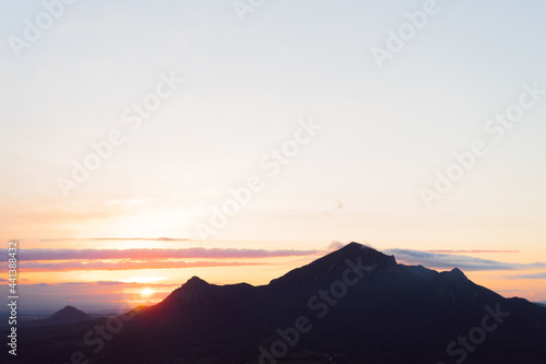 Mountain Landscape. Panoramic View Of Mountains Against Sky During Sunset © STOCKIMAGE