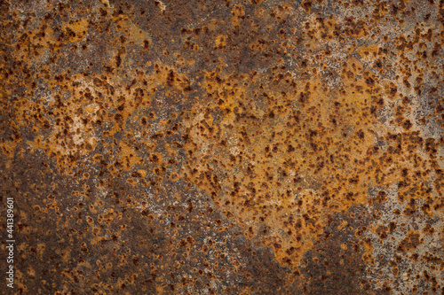 Grunge rusted metal texture, rust, and oxidized metal background. Old metal iron panel