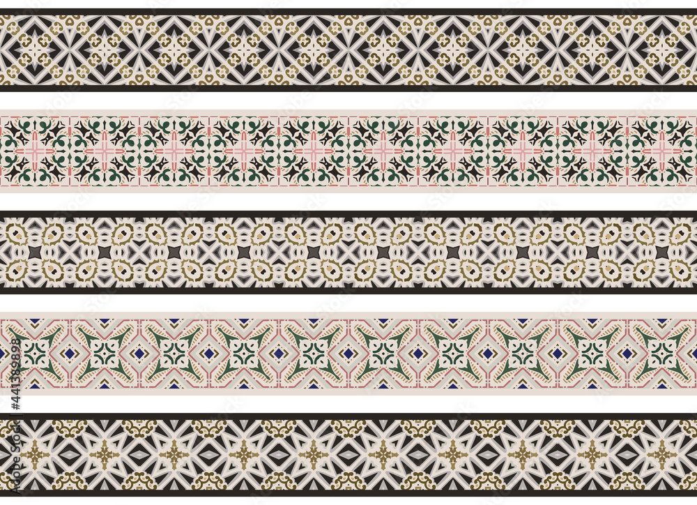 Seamless decorative borders Seamless decorative borders
