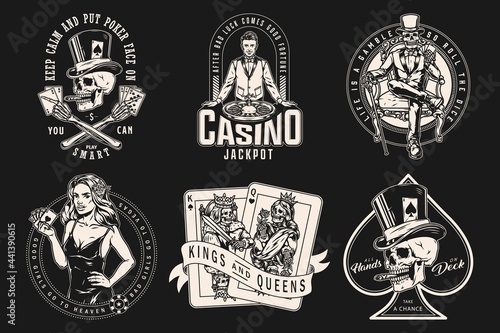 Gambling vintage designs composition