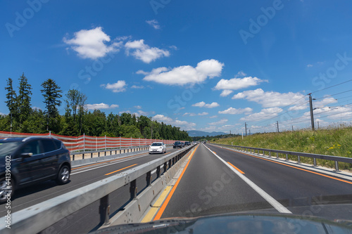 autobahn a1 sommer baustelle kirchberg richtung kriegstetten schweiz