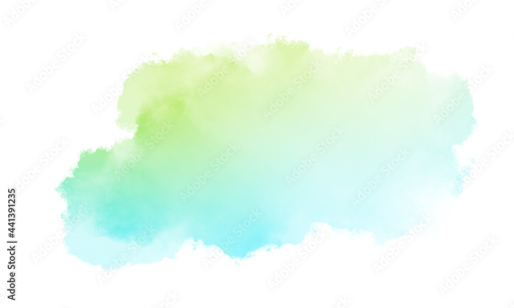 Obraz premium green blue watercolor scribble texture. Abstract watercolor on a white background. green blue abstract watercolor background.