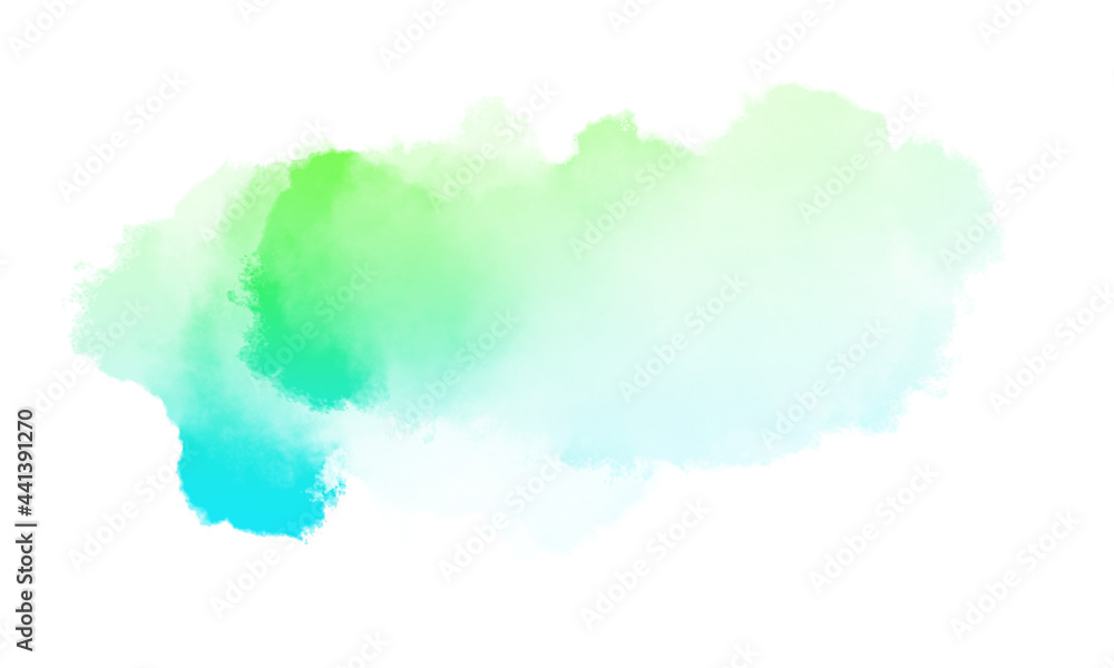 green blue watercolor scribble texture. Abstract watercolor on a white background. green blue abstract watercolor background.