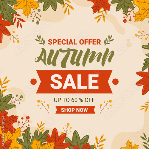 Stock vector illustration design Thanksgiving falling leaves