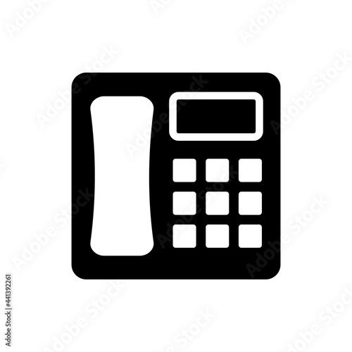 Phone outline flat glyph icon. Workspace sign photo