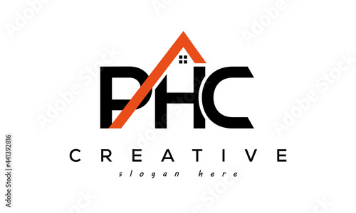 initial PHC letters real estate construction logo vector photo