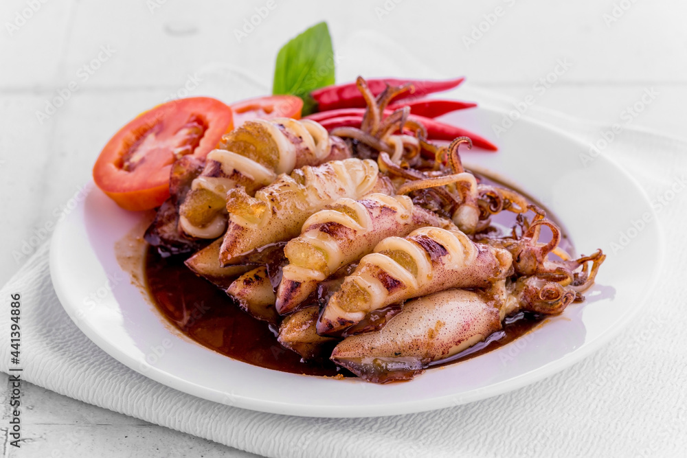 Sweet squid boiled Sweet squid boiled