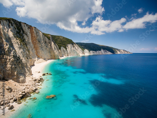 View of the north coast of the Greek island of Kefalonia in the Ionian sea