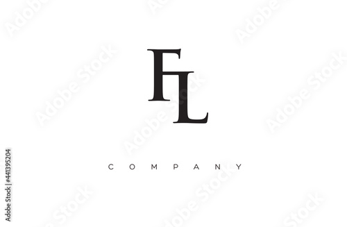 Initial FL logo design vector