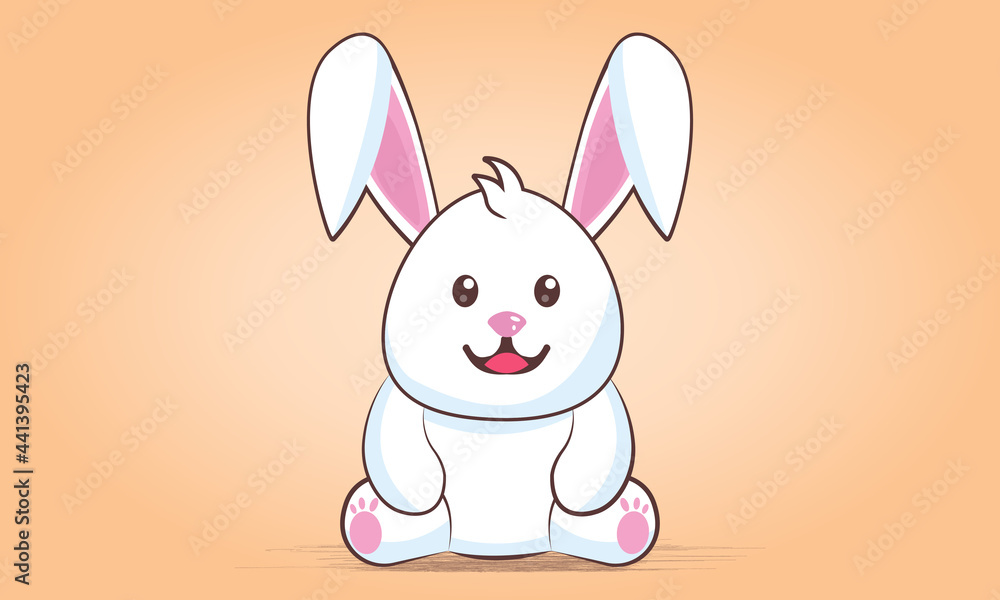 rabbit cute cartoon illustration vector icon rabbit cute cartoon illustration vector icon