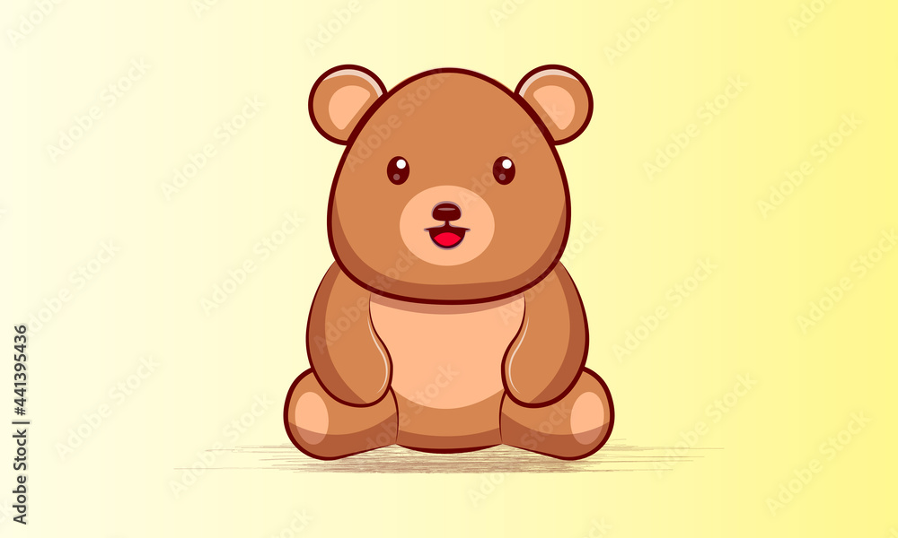 Obraz premium bear cartoon illustration vector icon