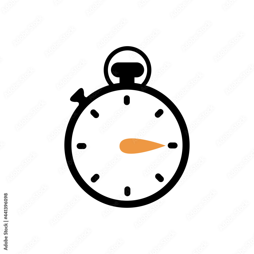 stopwatch icon on white background, vector illustration stopwatch icon on white background, vector illustration
