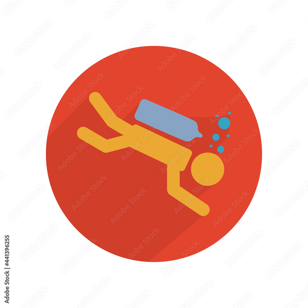 scuba diver icon on a white background, vector illustration scuba diver icon on a white background, vector illustration