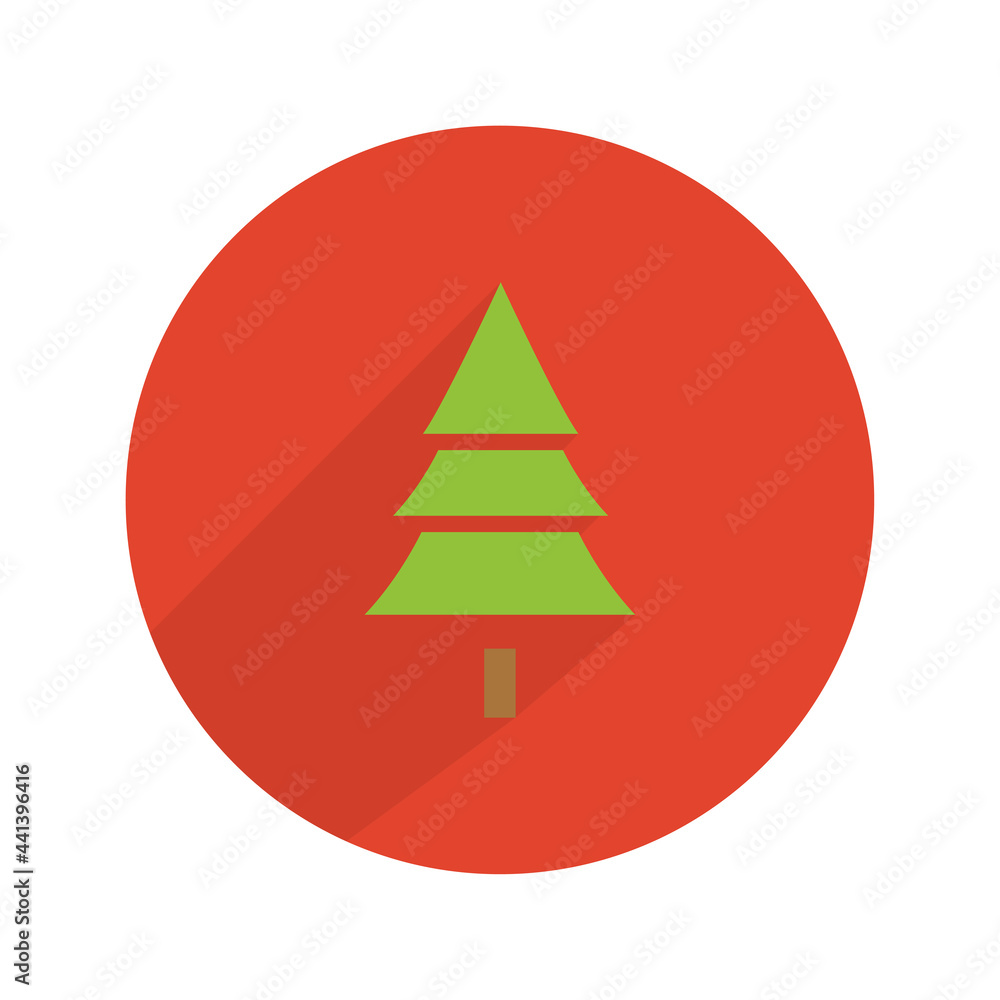 Christmas tree icon on a white background, vector illustration Christmas tree icon on a white background, vector illustration